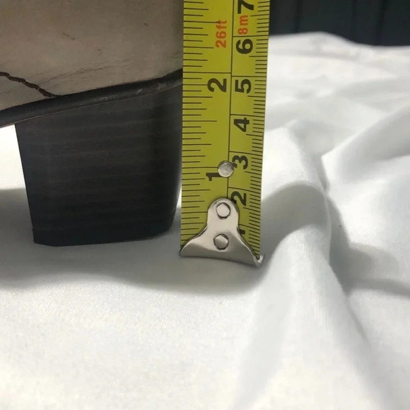 Hispanitas Leather Heels Worn Look Tan Brown Buckle size  37 (US 6-6.5) - Picture 14 of 14